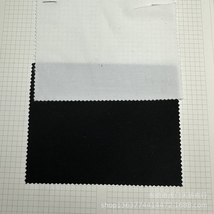 In stock supply woven fashion TR fabric 180g TR weft elastic TR fine oblique polyester cotton elastic fine twill fabric