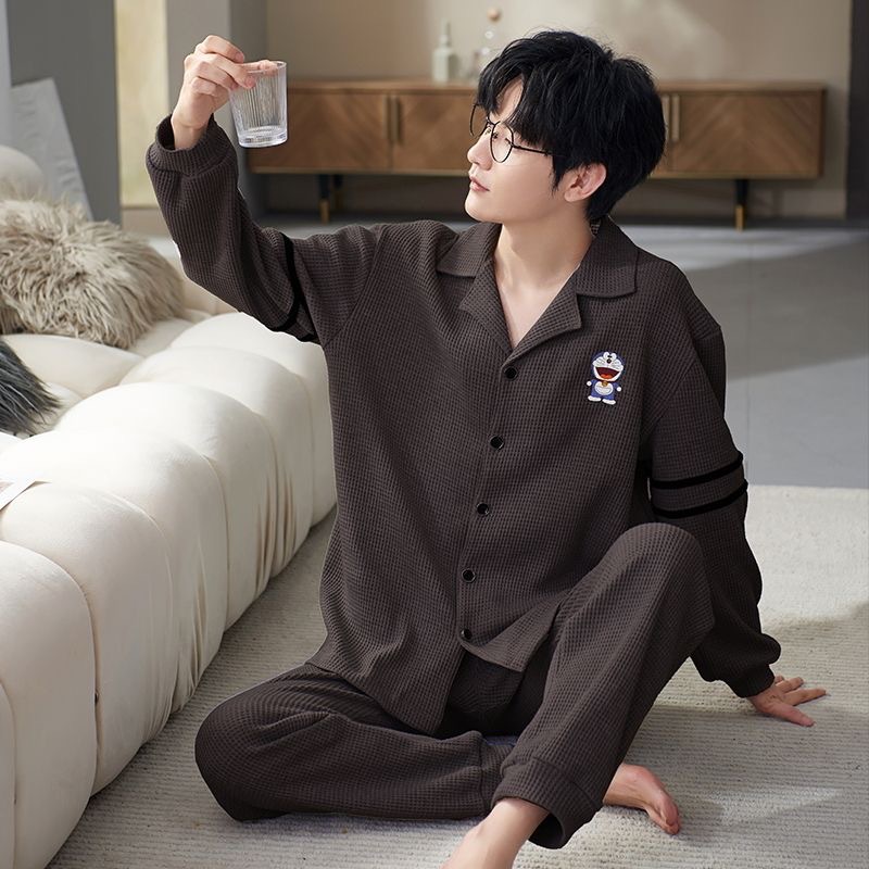 Pajamas Men's Spring and Autumn Cotton Long Sleeve 2024 New Autumn and Winter Men's Cotton plus size Home Clothes