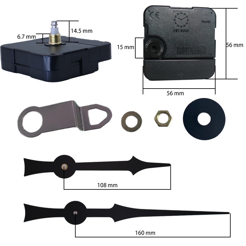 Cross-Border Exclusive in Stock, Various Metal Copper Materials, Pointers, Clock Accessories, DIY Quartz Wall Clock Movement Set