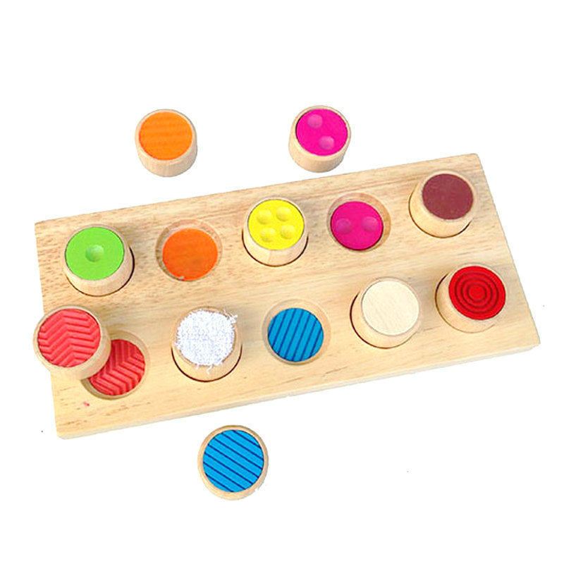 Picture of Montessori Early Education educational toys children's sensory teaching aids touch Baby Touch touch touch memory training matching board