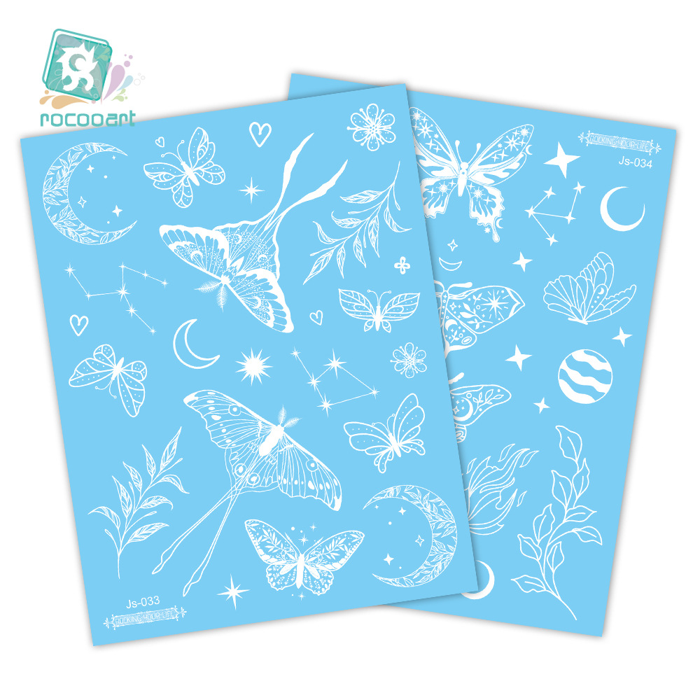 Picture of New Cross-border Source White Tattoo Sticker Personalized Face Sticker Henna Hand-painted Sticker Collarbone Sticker Disposable Tattoo