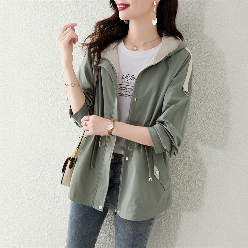 Picture of Sense Short Coat Women's Small 2025 Spring and Autumn New Korean-style British-style Casual Hooded Coat Women