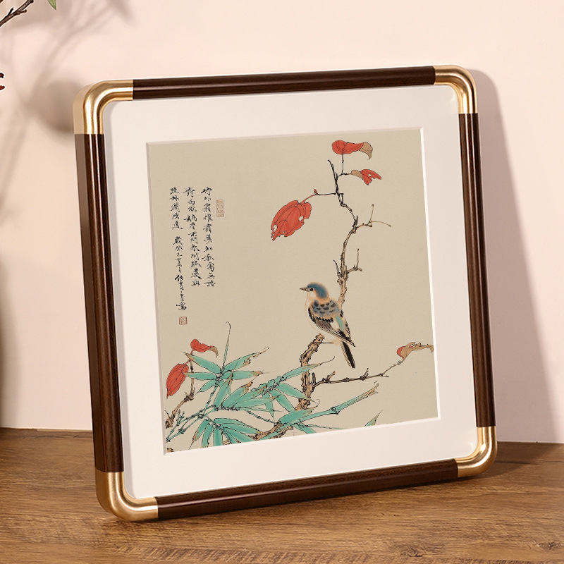 New Chinese Calligraphy Photo Frame Mounted Embroidered Frame Fillet Mounted Picture Frame pvc Chinese Painting Frame Table Picture Frame Wholesale