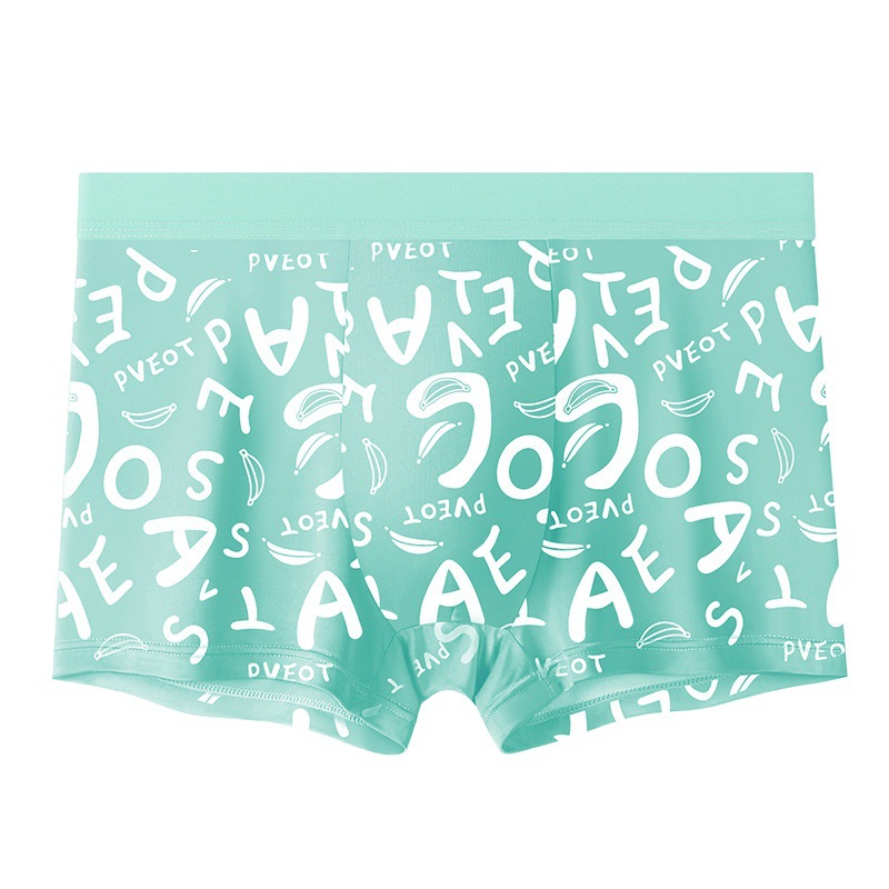Men's Underwear Ice Silk Boxer Briefs Loose Breathable Shorts Boys' Youth Boxer Briefs Breathable Ice Silk