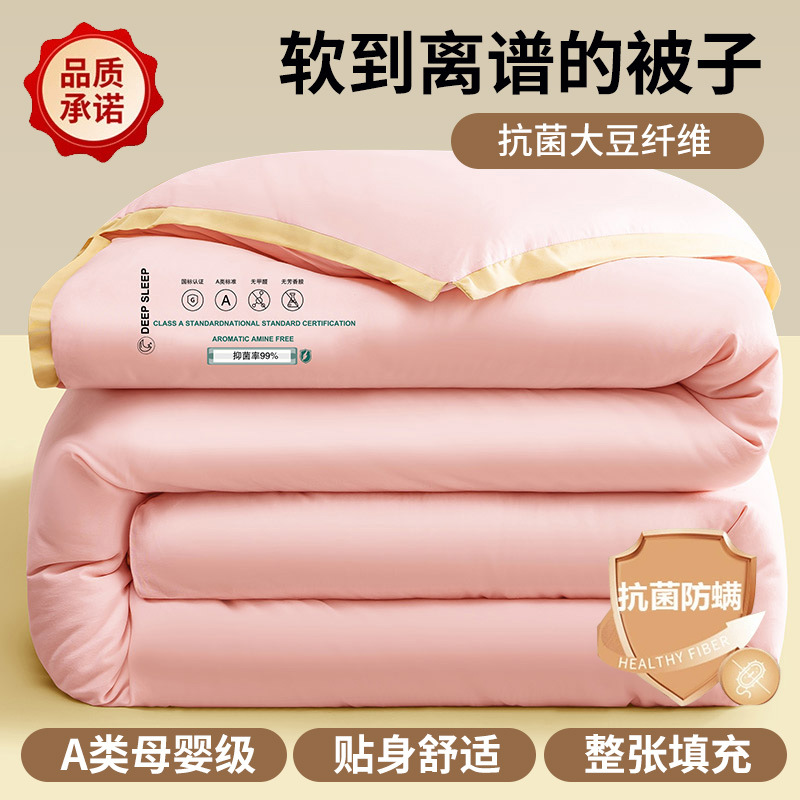 Picture of Soybean Fiber Quilt Winter Quilt Thickened Warm Winter Quilt Core Quilt Autumn Winter Quilt Spring and Autumn Quilt Single Winter