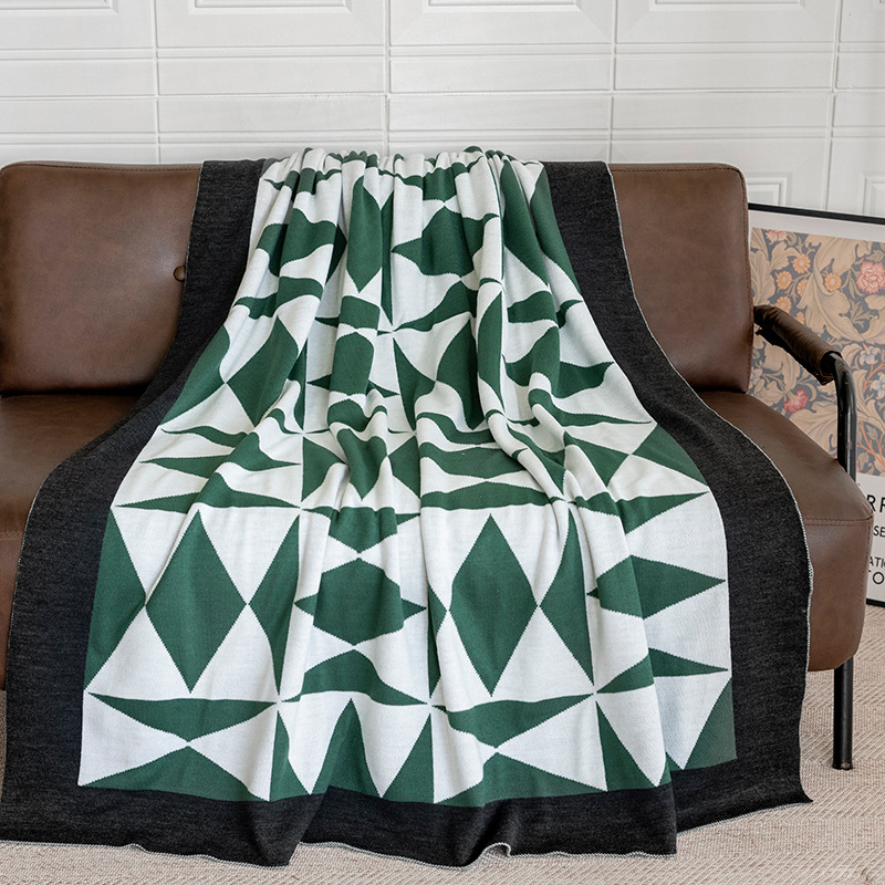 Picture of Nordic Minimalist Internet-Popular Lingling-Shaped Knitted Blanket Four Seasons Blanket Sofa Blanket Office Nap Blanket Casual Blanket