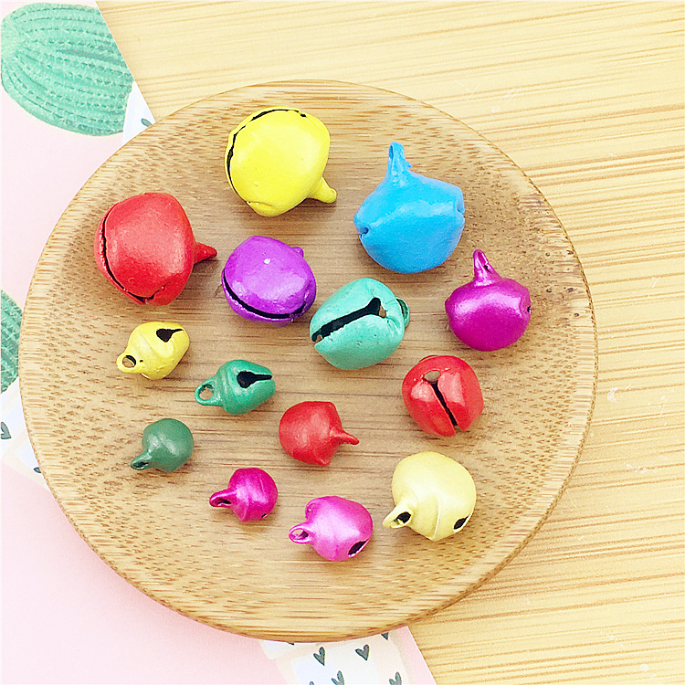 6-14mm Silver Gold Color Iron Bell Jewelry Small Bell DIY Handmade Jewelry Baby Pet Bell