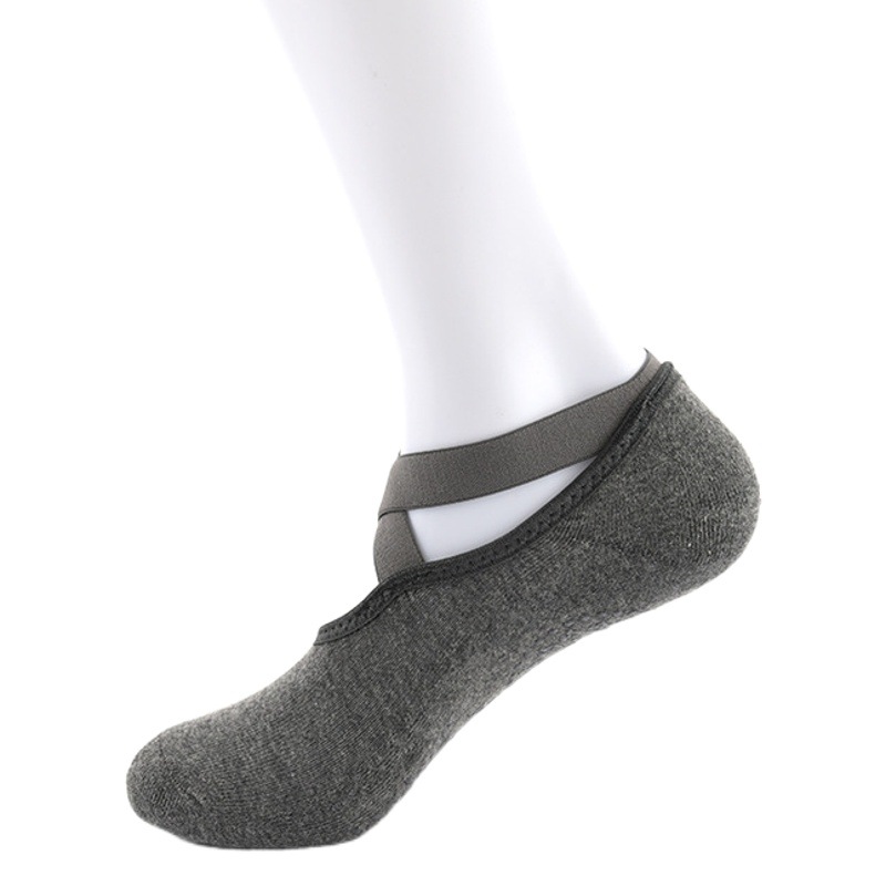 Cross-Border non-slip cross yoga socks ballet Pilates sports dispensing Terry socks towel bottom factory straight hair