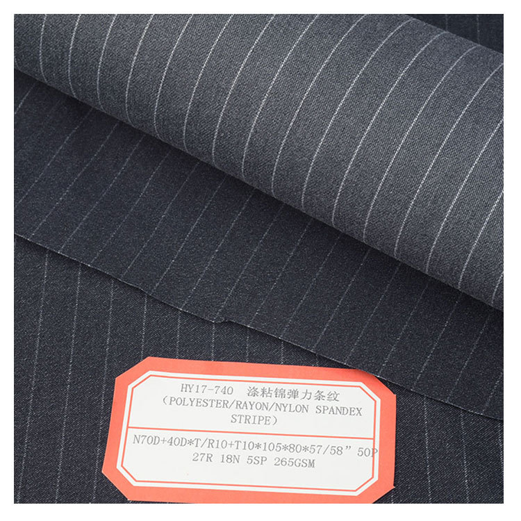 t/r/n twill four-sided elastic polyester viscose brocade double-sided trousers vertical stripes suit fabric striped lycra elastic cloth