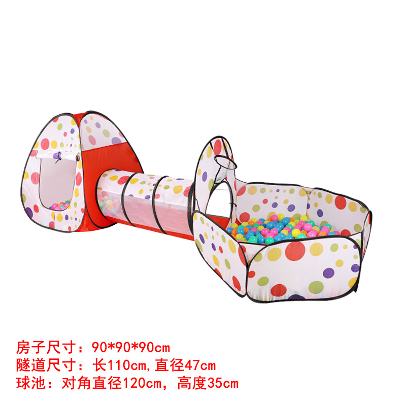 Picture of Cross-border hot sale children's tent game house indoor and outdoor three-in-one tunnel ocean ball pool fence toy wholesale