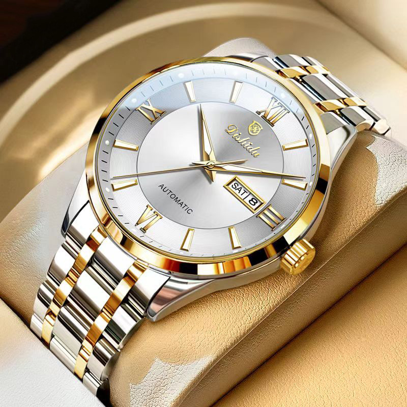 Picture of New non-automatic mechanical watch men's watch waterproof luminous calendar trembles live explosions a generation of hair
