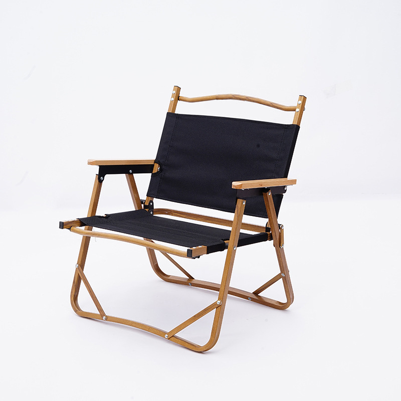 Picture of Camping Folding Chair Portable Outdoor Aluminum Alloy Wood Grain Seat Camping Equipment Kermit Chair Fishing Stool