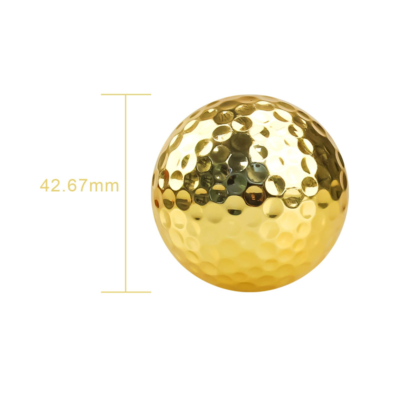 Picture of Golf ball electroplated ball double layer triple layer ball golden silver metal ball sarin gift ball golf practice ball
