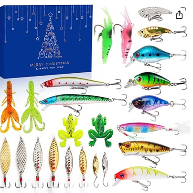 Cross-border new Kederwa Calendario de Adviento de pesca 2023 Christmas gift