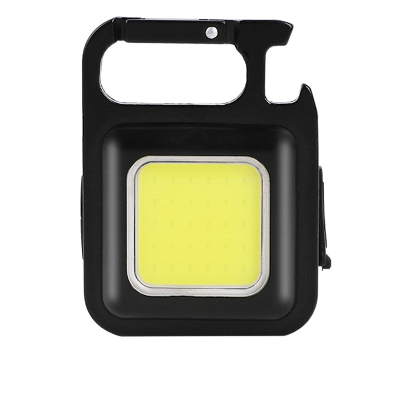 Outdoor multi-function mini flashlight rechargeable mountaineering portable keychain light COB magnetic work light