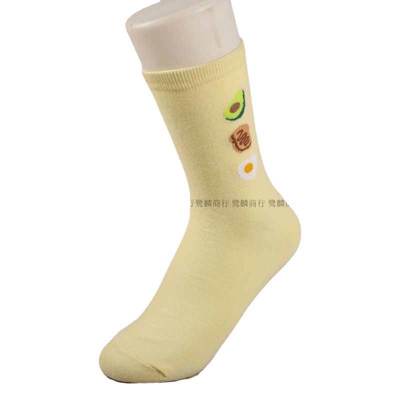Wc152 Korean Dongdaemun Spring and Summer New Mid-Calf Women's Simple Fruit Sports Mid-Calf Women's Socks