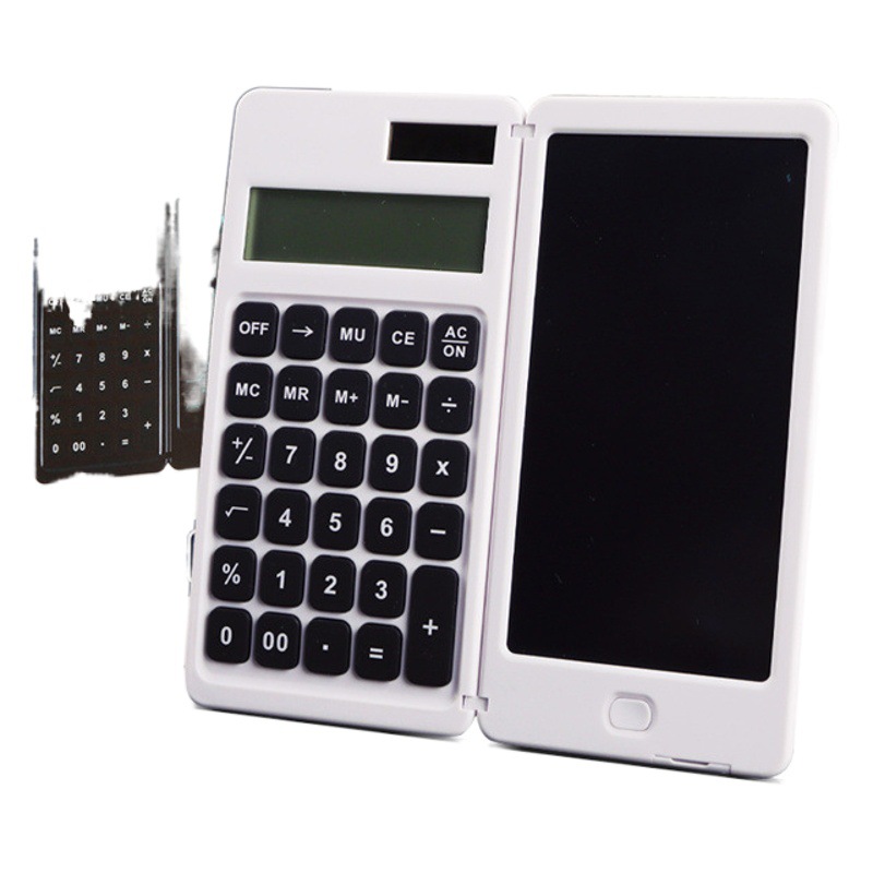 Solar Calculator Student Handwriting Board Folding Portable Writing Board Electronic Computer Business Office Gift