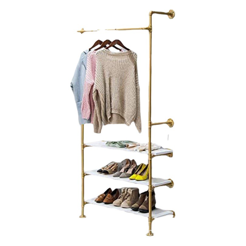 Picture of Cross-border Retro Industrial Style Clothing Water Pipe Rack Iron Clothes Hanger Old Shelf Clothing Store Wall Display Rack