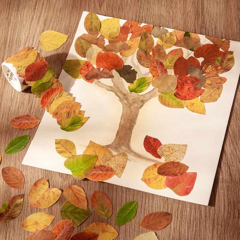Picture of A Beautiful Day Tape Champs Elysees Leaves Series Creative Plant Hand Account DIY Decorative Stickers 8
