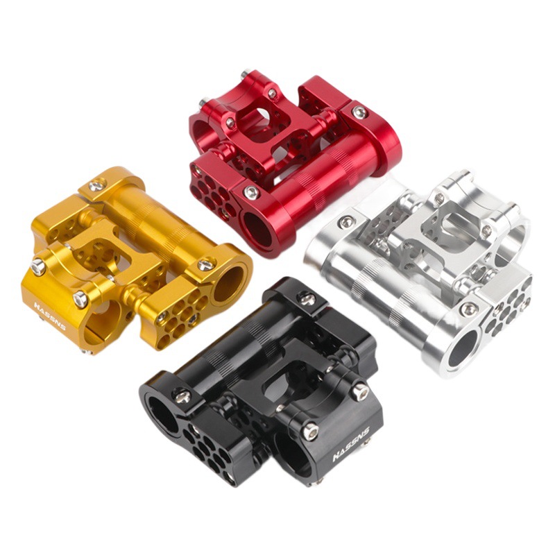 Hassns Aluminum Alloy Deformable Adjustable Double Handlebar 31.8mm Foldableing Bike 412 Cut Out 25.4 Caliber Sp8 Modification