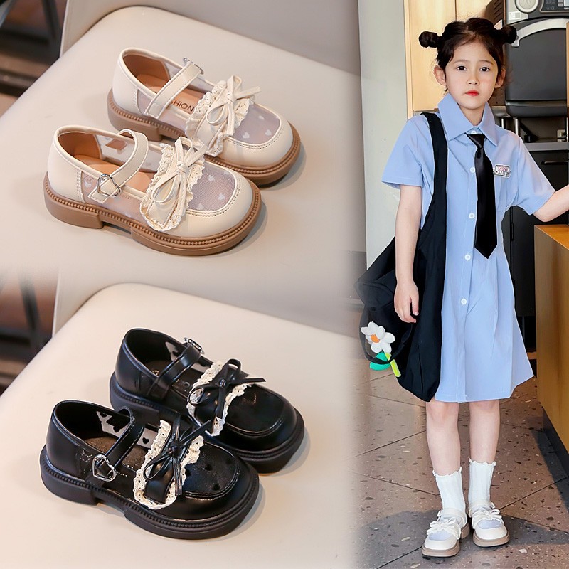 Girls Shoes Children Princess Small Leather Shoes 2024 Spring and Summer New Baby Mesh Shoes Girls Soft Sole Shoes Children