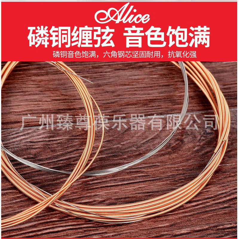 Picture of Alice Folk Guitar Strings Awr47 Phosphor Bronze Coated Acoustic Guitar Strings Performance Examination Strings