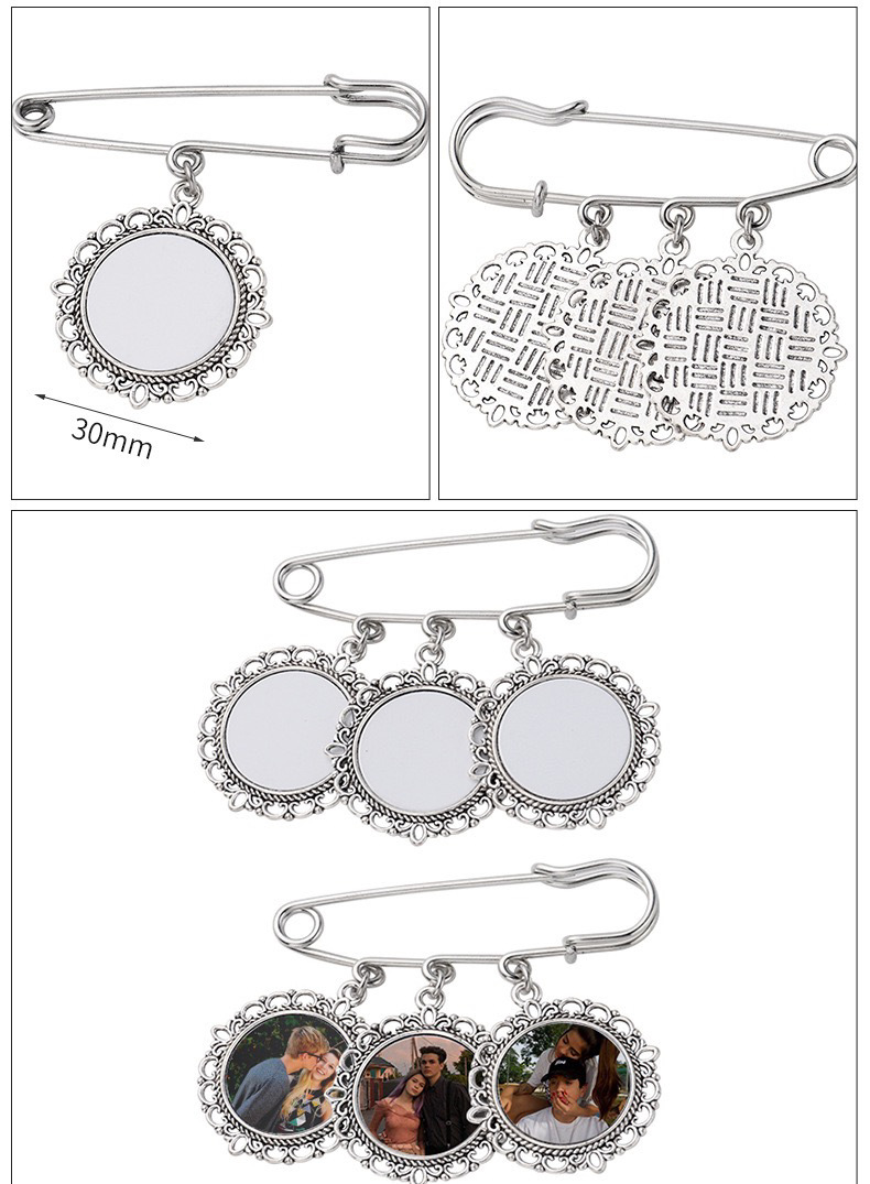 Picture of Manufacturer in Stock Time Gem holder pendant foreign trade wedding brooch DIY gem Holder Photo Pearl Pendant