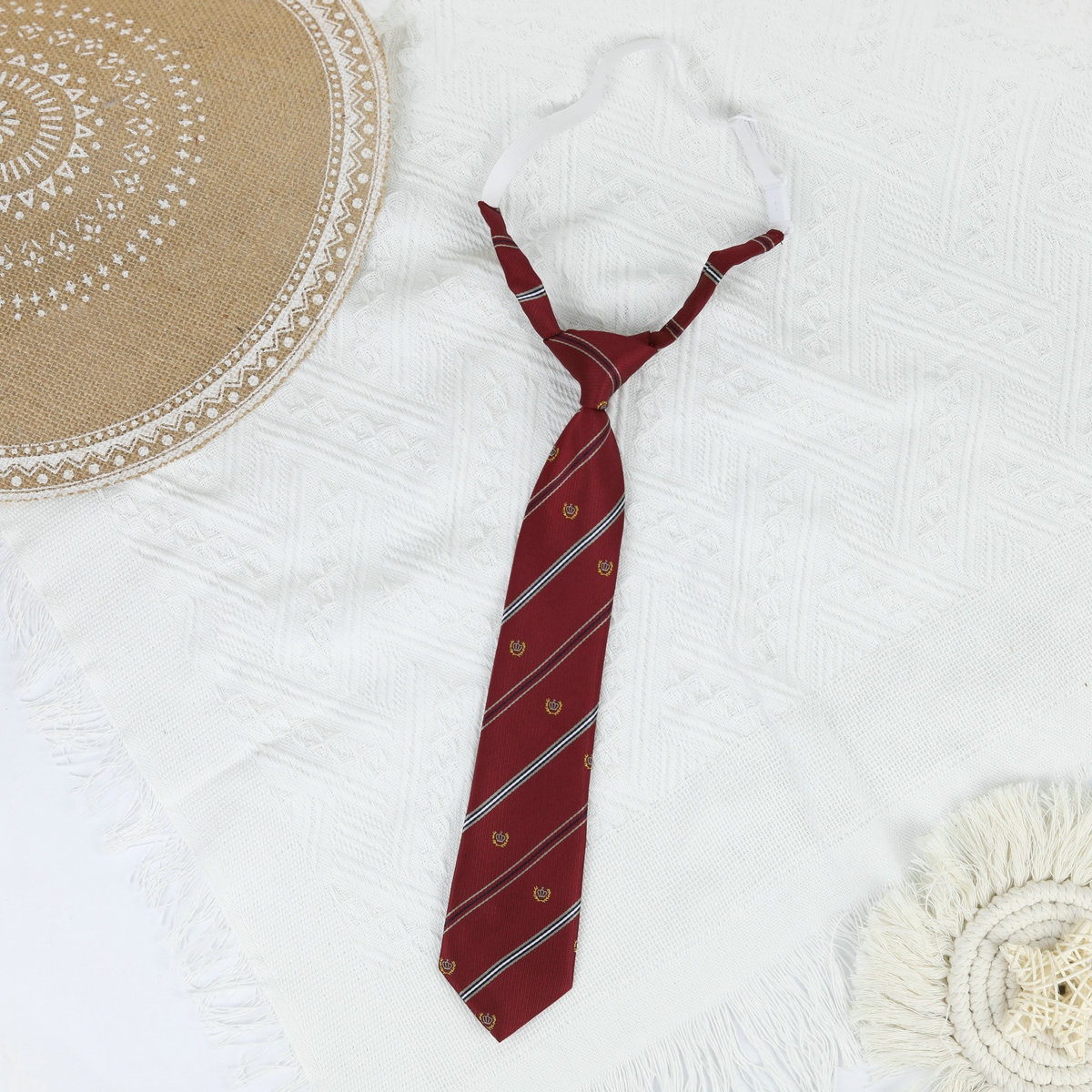 Picture of Jk Japanese Style Uniform Leather-band Free Tie Men's Bow Tie Women's All-match School Style Daily Striped Simple School Uniform