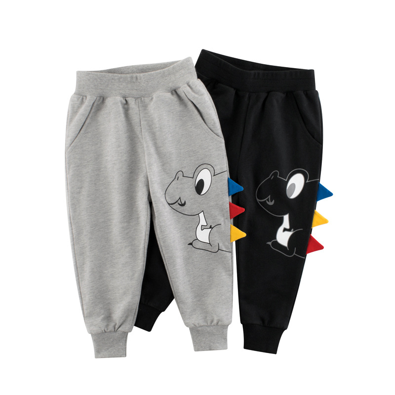 Picture of 27kids Korean version of children's clothing spring new 2024 children's pants wholesale boys sports pants dinosaur a generation of hair