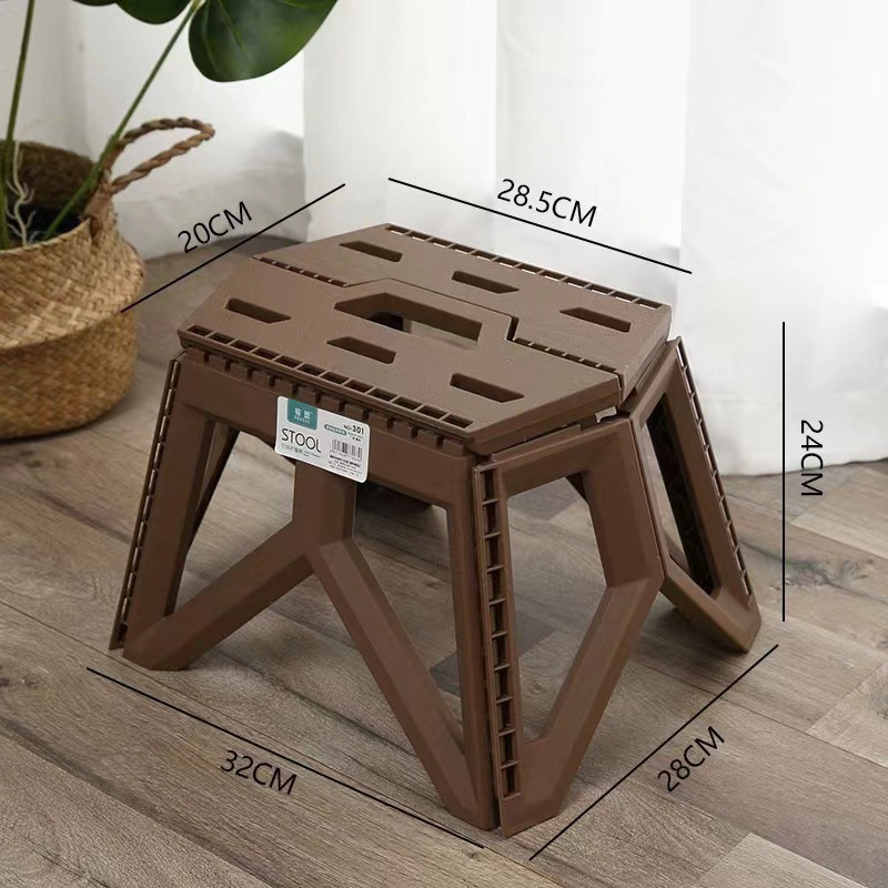 Picture of Folding Stool Portable Household Plastic Small Stool Outdoor Fishing Camping Style Mazar Stool Stall Kidsren's Small Bench