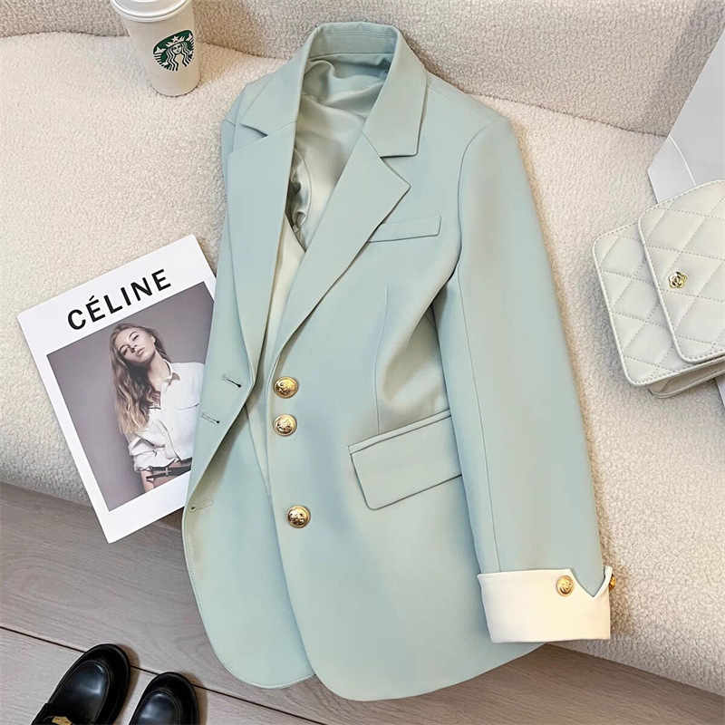 White Suit Jacket for Women 2025 Spring New Style Casual Elegant Lady High-End Street Style Popular Suit This Year