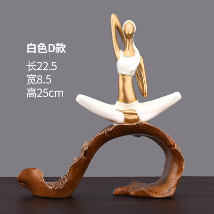 Picture of Cute styling Yoga Girl Fitness window miniature scene ornaments desktop ins girl room decoration wholesale
