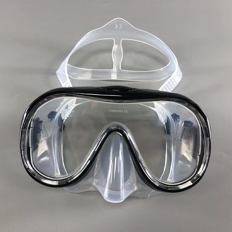 Picture of New diving goggles large frame HD adult snorkeling mirror tempered glass liquid silicone mask diving equipment