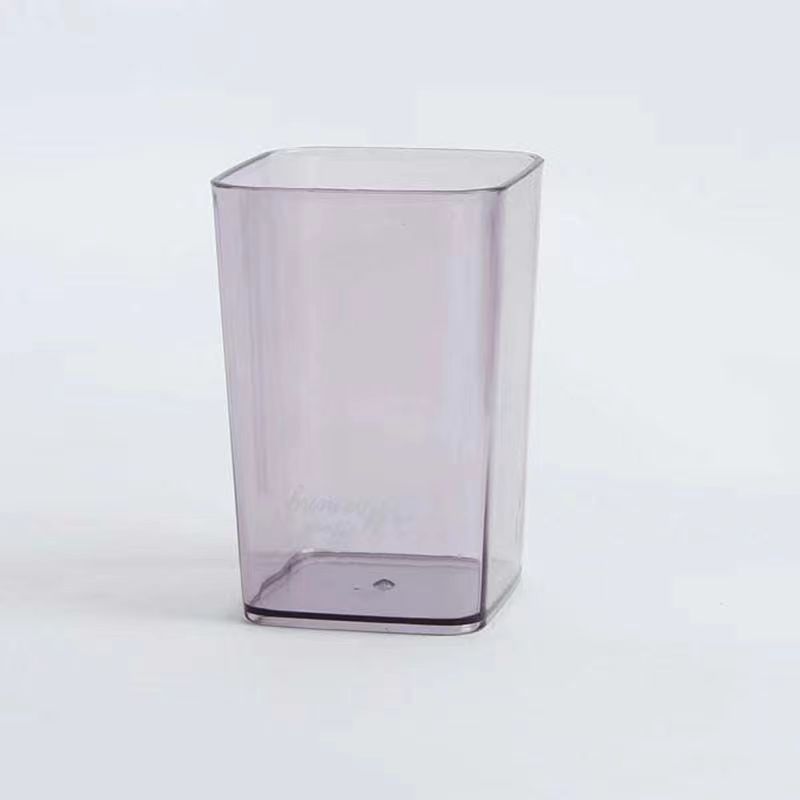 Picture of Household Square Plastic Transparent Wash Cup Light Luxury Style Student Couple Toothbrushing Cup Children's Simple Mouthwash Cup Wholesale