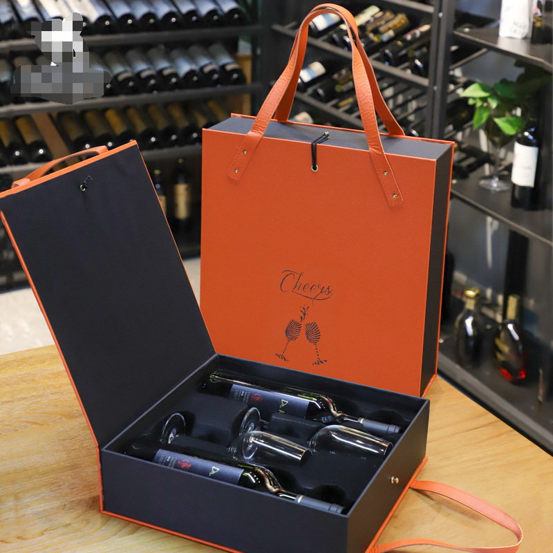 Picture of Book box flip wine box customized small batch magnetic box paper box gilding LOGO customized liquor box