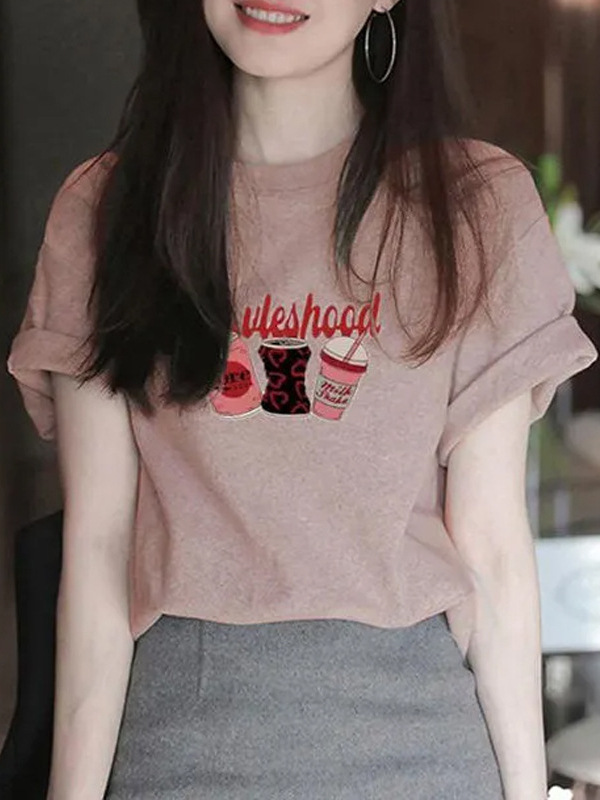 Picture of French Commuter Outer Wear Short-sleeved Printed T-shirt Women's 2024 Summer New Age-reducing Fashionable Popular Top