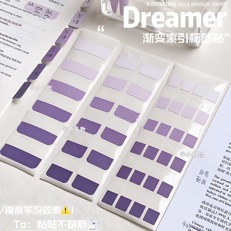 Picture of Multi-color index sticker file classification sticker self-adhesive repeatable sticker student key marker sticker