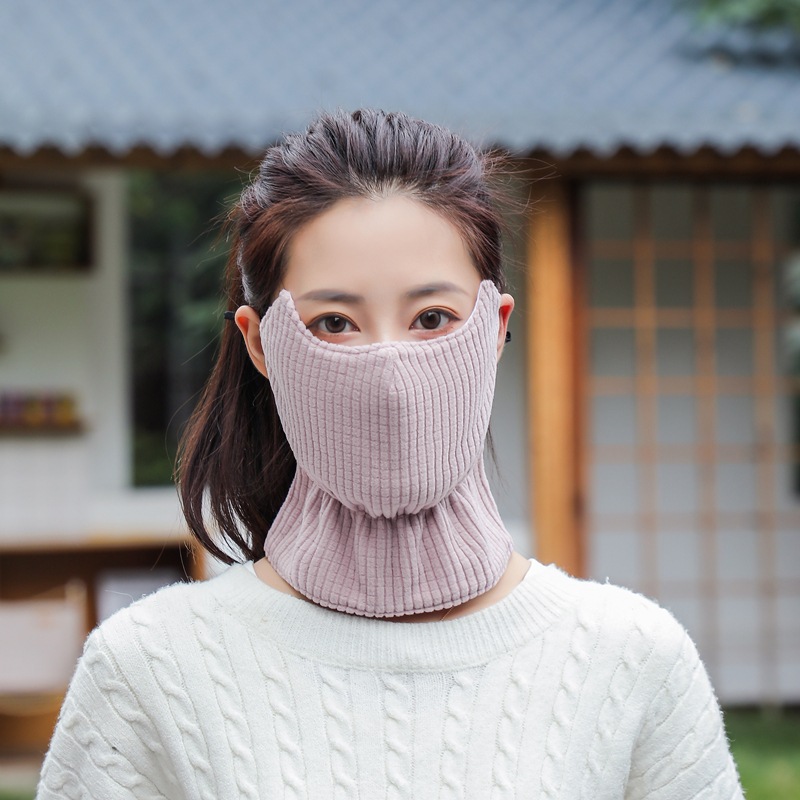 Picture of Children's Mask Warm Cold-proof Windproof Autumn and Winter Girls Fashion Baby Thickened Neck Protection Ventilating Mask Washable