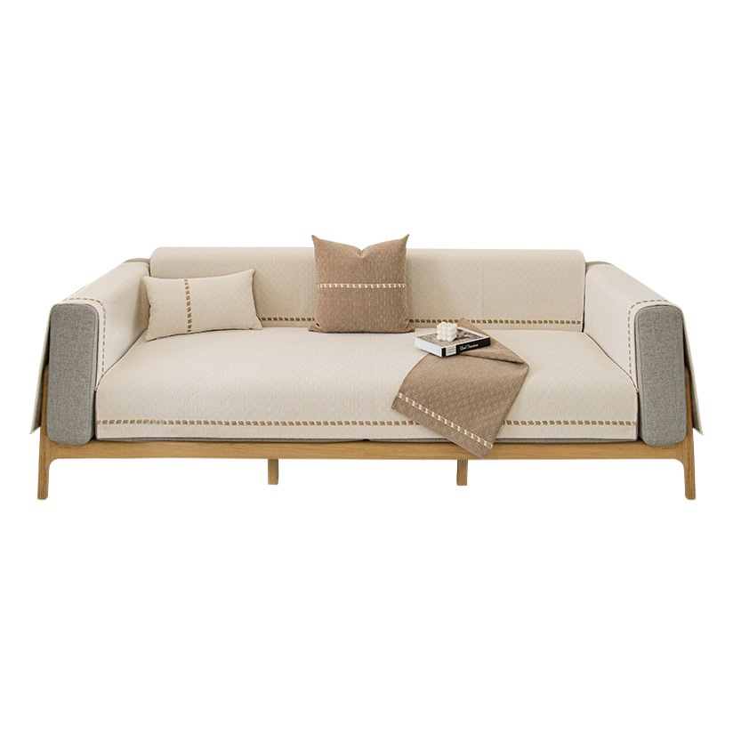 Sofa Cushion for All Seasons, Anti-Slip Chenille Mat, Light Luxury Cover, Modern Simple Light Luxury Style