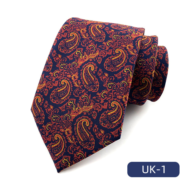 Picture of in stock wholesale men's tie polyester yarn-dyed jacquard fabric business formal wear casual fashion suit accessories