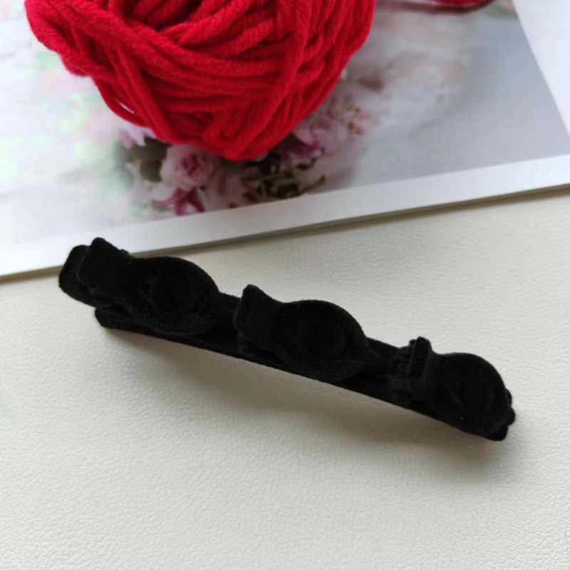Picture of Flocking Hair Clip Women's Front Head Bangs Clip Side Clip Short Hair Transition Artifact Broken Hair Clip Duckbill Clip Headdress