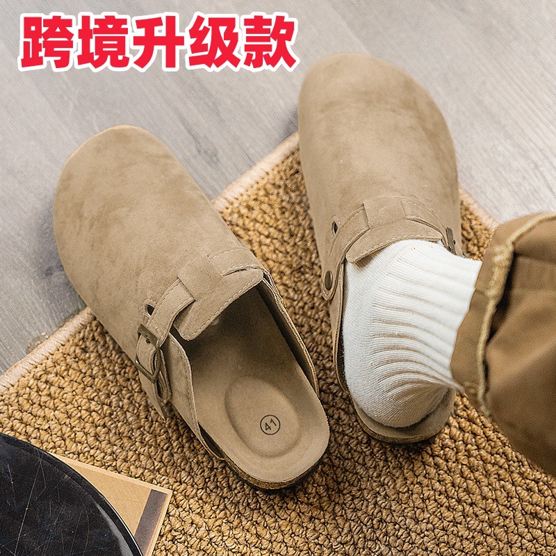 Cross-border Birkenstocks Slippers Men's Spring 2025 New Lazy Slip-on Outfit Cork Baotou Summer plus size
