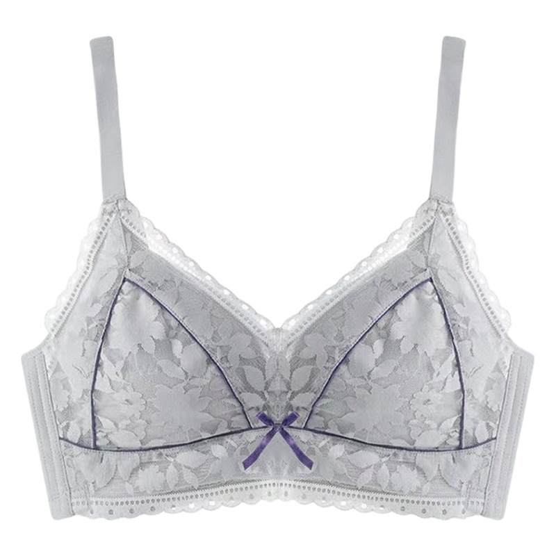 Women's Large Chest Shiny Underwear Ultra-thin No Negative Circle Large Size Breast Reduction Accessory Breast Anti-sagging Adjustable Push-up Bra