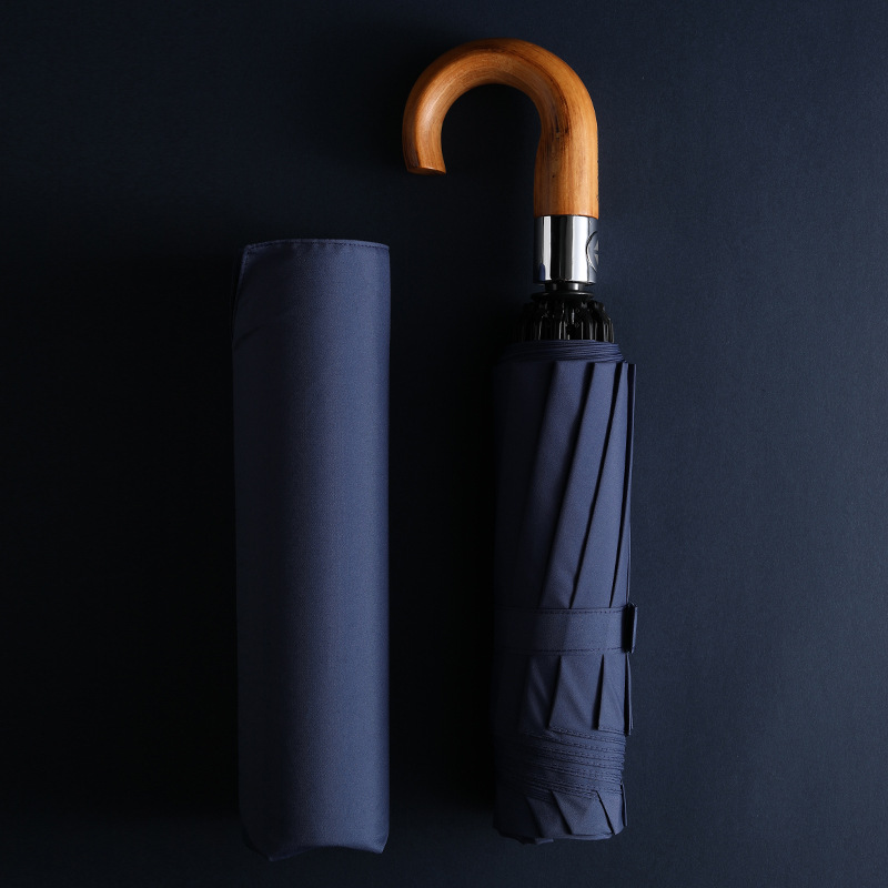 Picture of Osandona 10-Bone Umbrella Fully Automatic Men's Extra Large Double Reinforced Storm-Resistant Car-Mounted Reverse Umbrella Rain or Shine