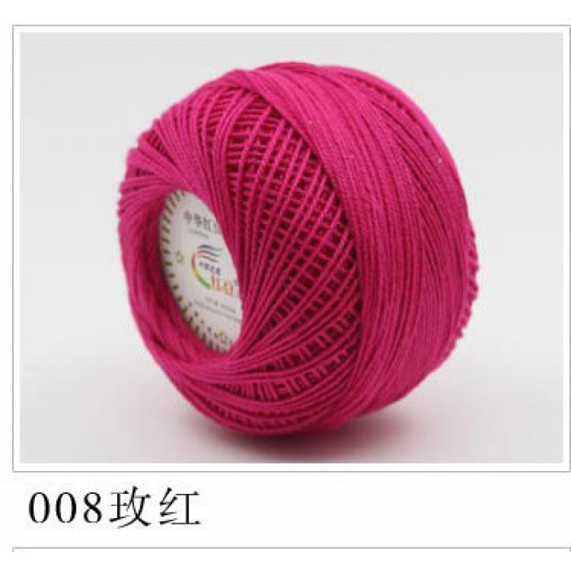 Picture of Red bean No. 3 lace cotton thread manufacturers wholesale and retail spring and summer hand-woven wool lace cotton diy