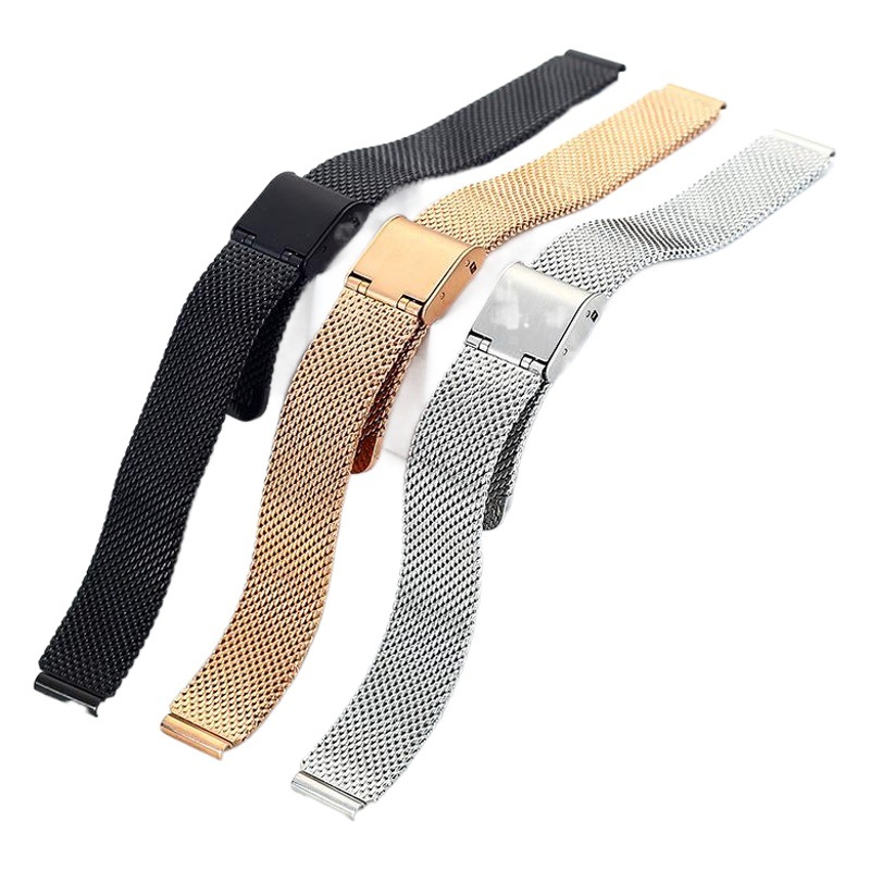 Milanese Watch Substitute Woven Strap Xiaomi 456 Generation Smart Bracelet Substitute Three-Bead Stainless Steel Strap