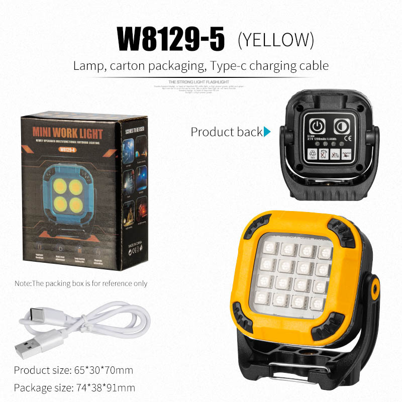 Picture of Cross-border full-scene working lamp multi-gear rotating lamp holder strong magnetic adsorption garden lamp outdoor camping lamp inspection lamp