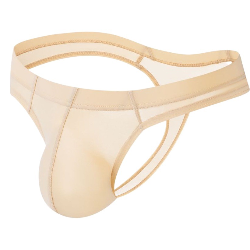 Ice silk ultra-thin translucent sexy men's briefs bikini T thong fun