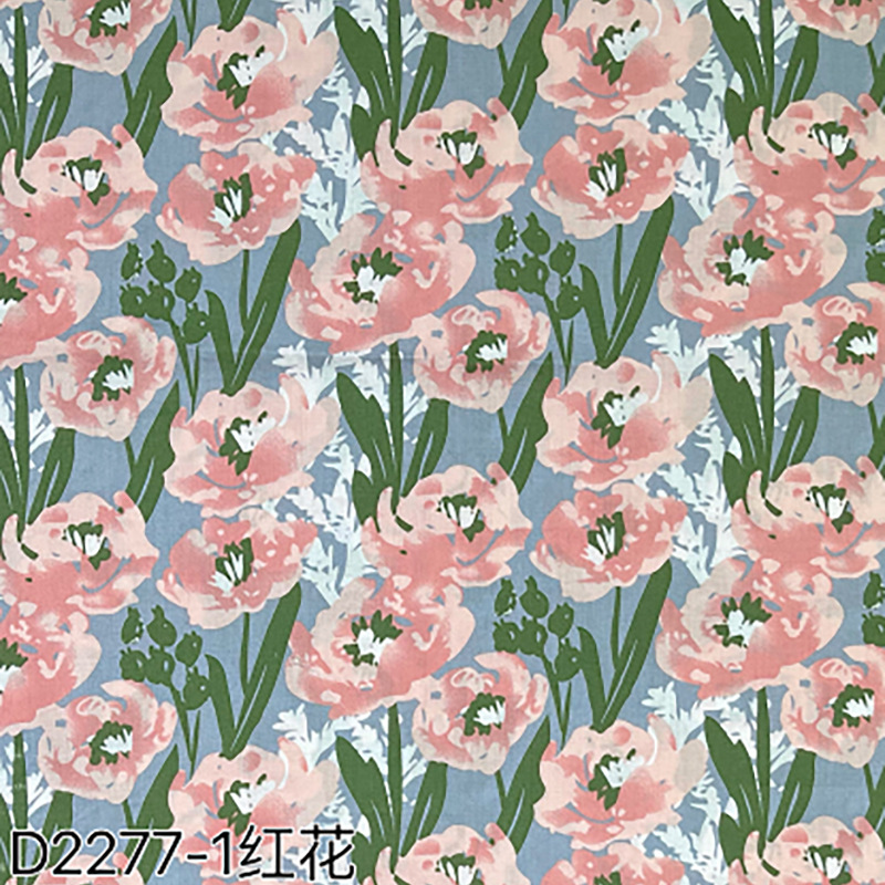 Xingxing Xiangrong Oil Painting Abstract Flowers Cotton Poplin Printed Fabric Children's Clothing Fabric Bag 40 Count Pure Cotton Reactive Printing