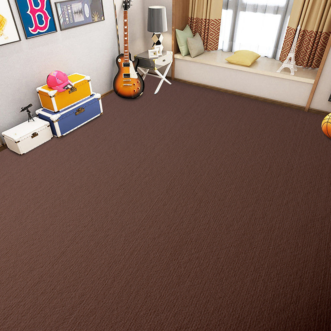 Household Thickened Carpet Living Room Bedroom Studio Office Modern Simple Carpet Stain-Resistant Easy Care Large Area